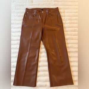 J. Crew Brown Sugar Faux Leather Pants
